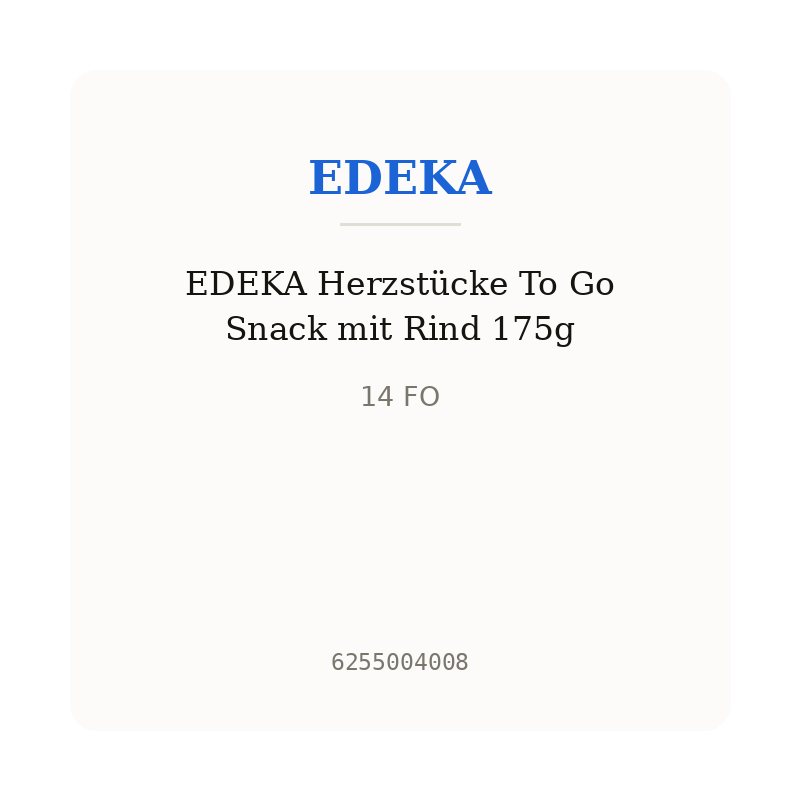 EDEKA Herzstücke To Go Snack mit Rind 175g