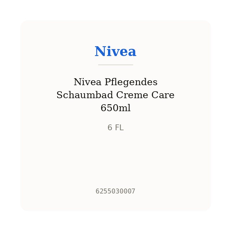 Nivea Pflegendes Schaumbad Creme Care 650ml