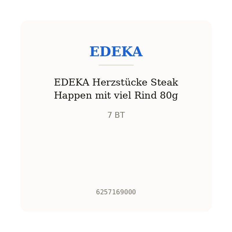 EDEKA Herzstücke Steak Happen mit viel Rind 80g