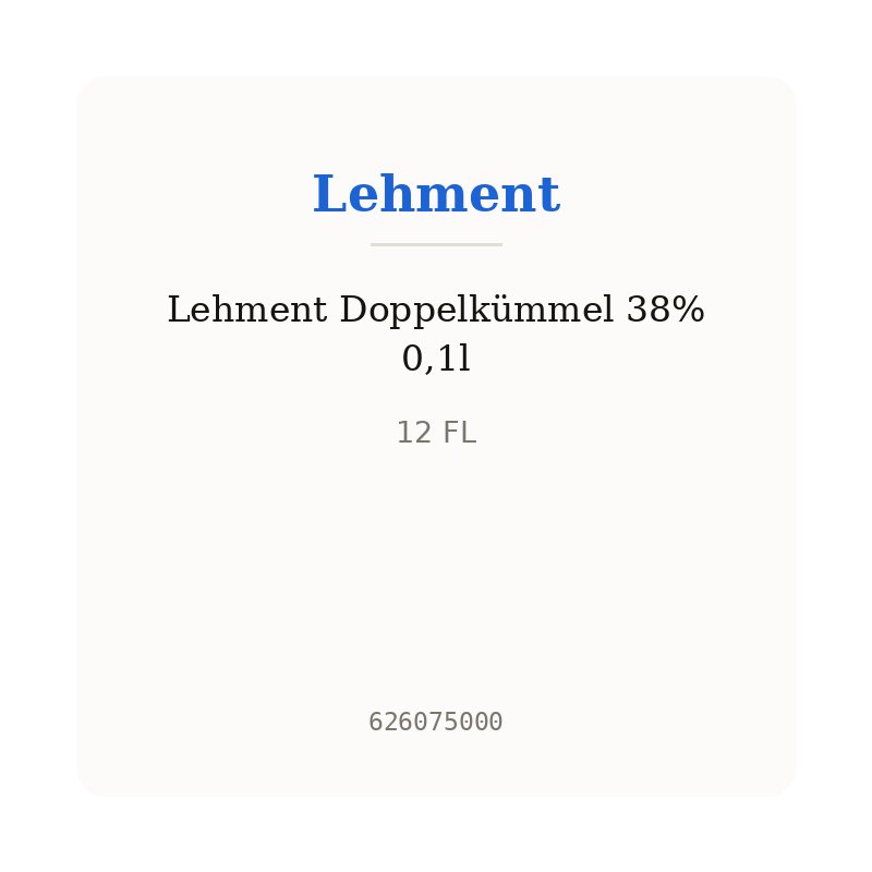 Lehment Doppelkümmel 38% 0,1l