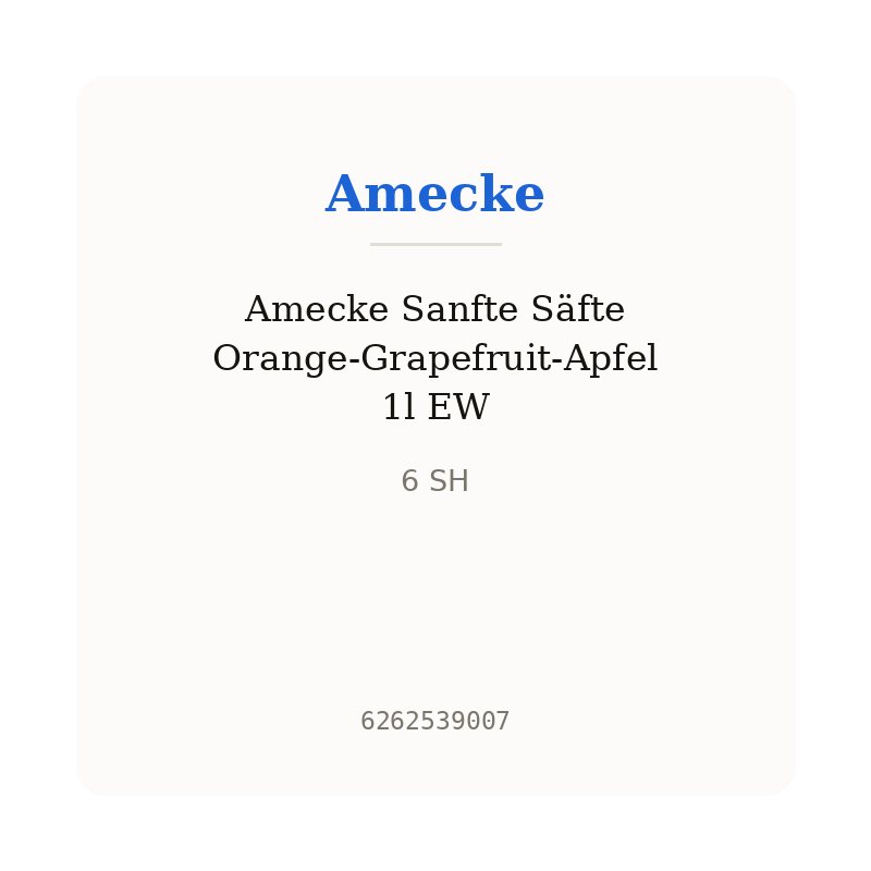 Amecke Sanfte Säfte Orange-Grapefruit-Apfel 1l EW