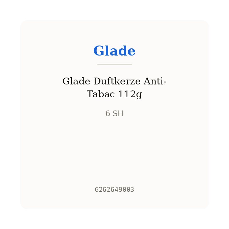 Glade Duftkerze Anti-Tabac 112g