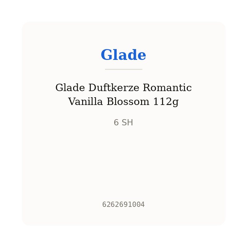 Glade Duftkerze Romantic Vanilla Blossom 112g