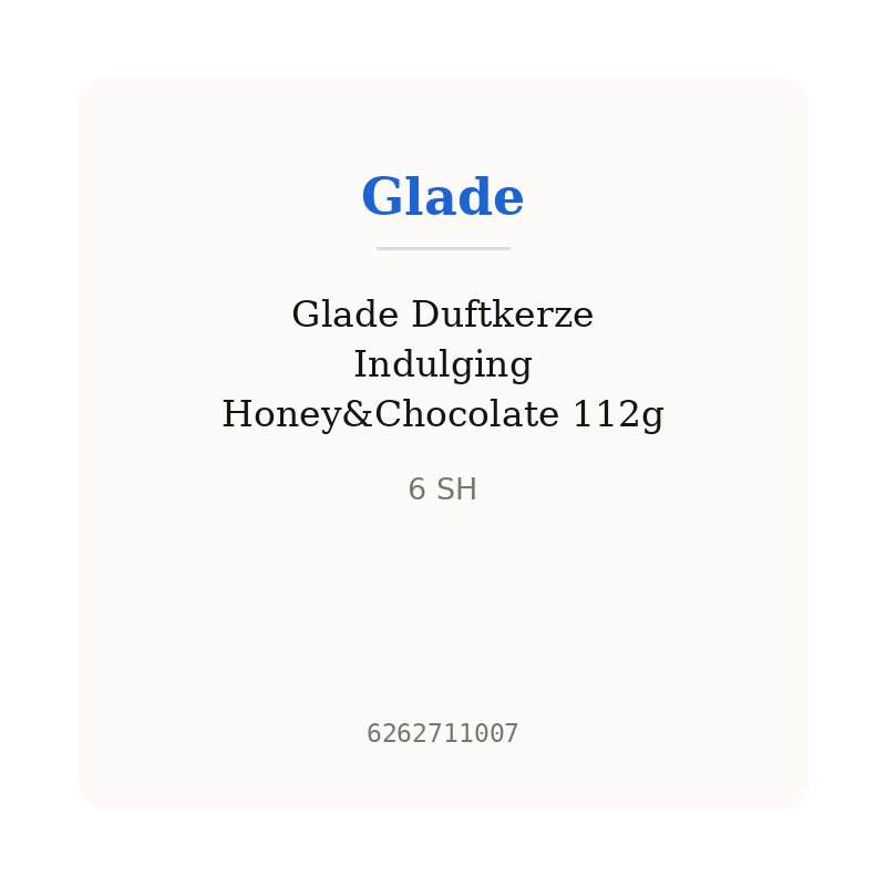 Glade Duftkerze Indulging Honey&Chocolate 112g