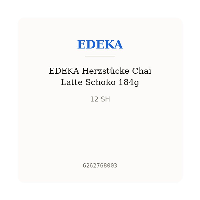 EDEKA Herzstücke Chai Latte Schoko 184g