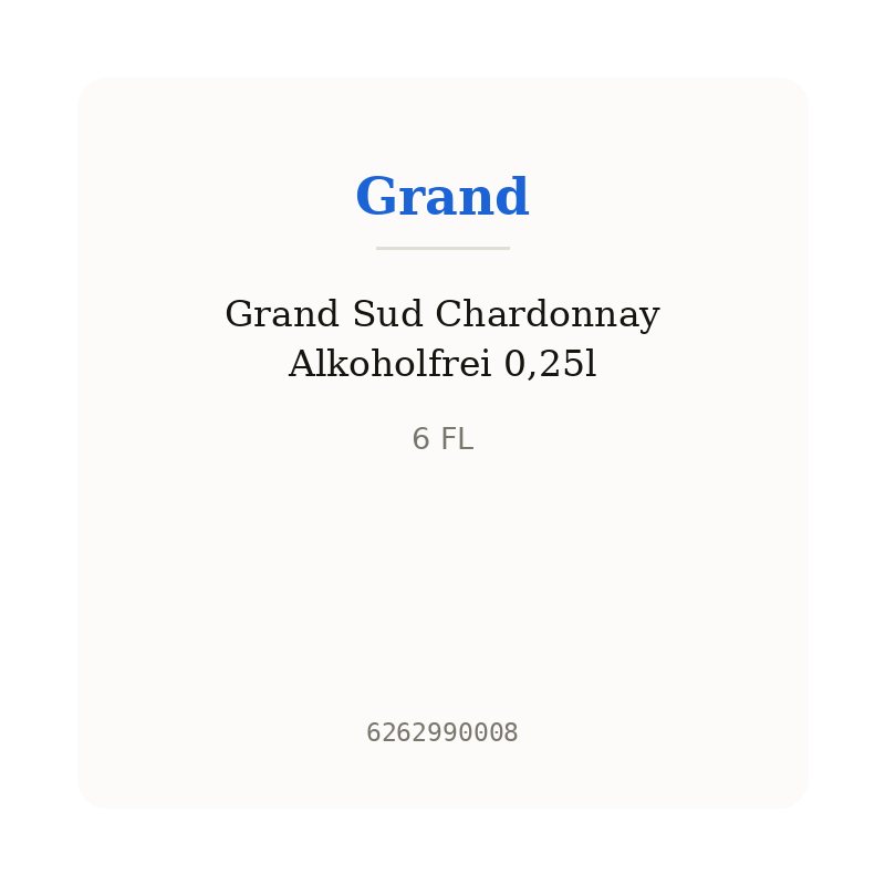 Grand Sud Chardonnay Alkoholfrei 0,25l