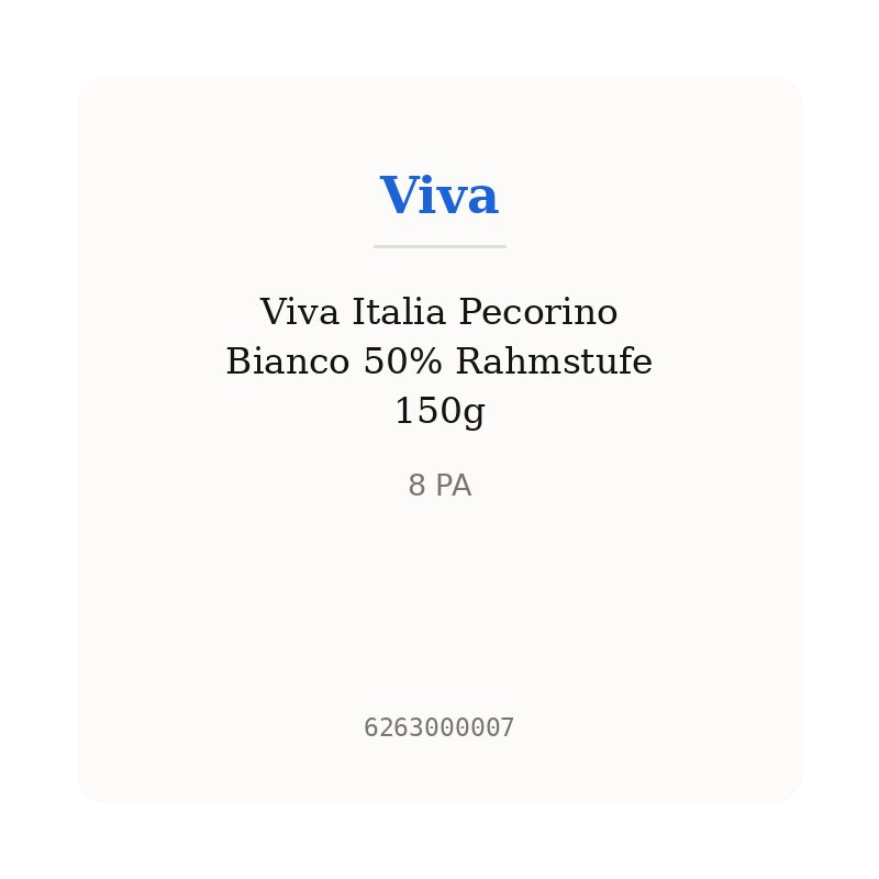 Viva Italia Pecorino Bianco 50% Rahmstufe 150g