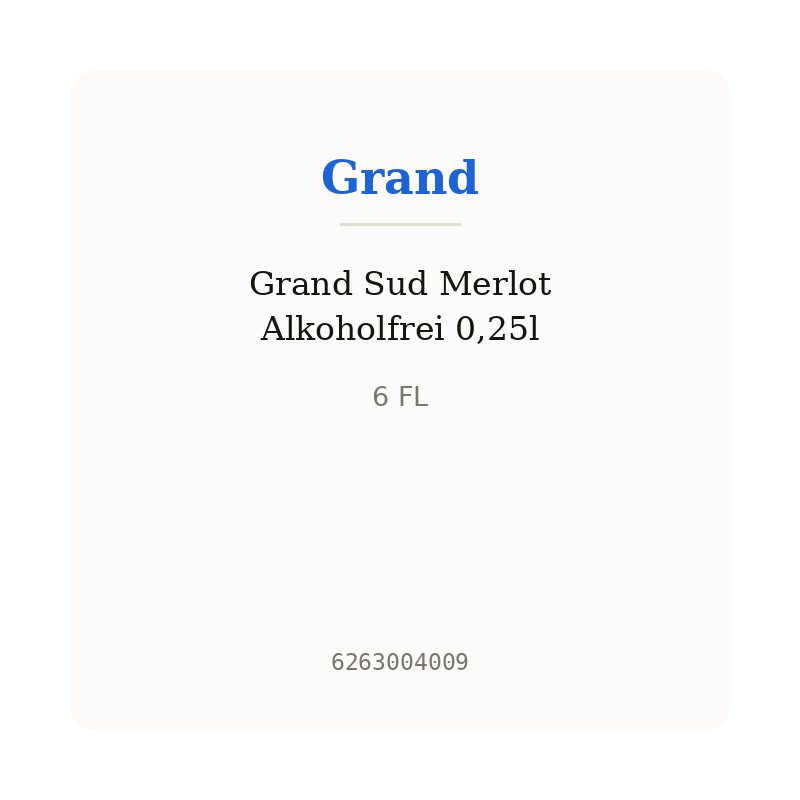 Grand Sud Merlot Alkoholfrei 0,25l