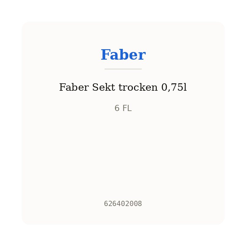 Faber Sekt trocken 0,75l