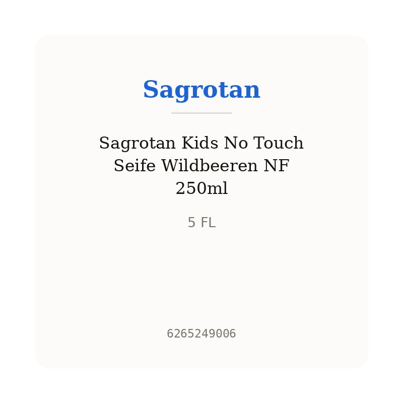 Sagrotan Kids No Touch Seife Wildbeeren NF 250ml
