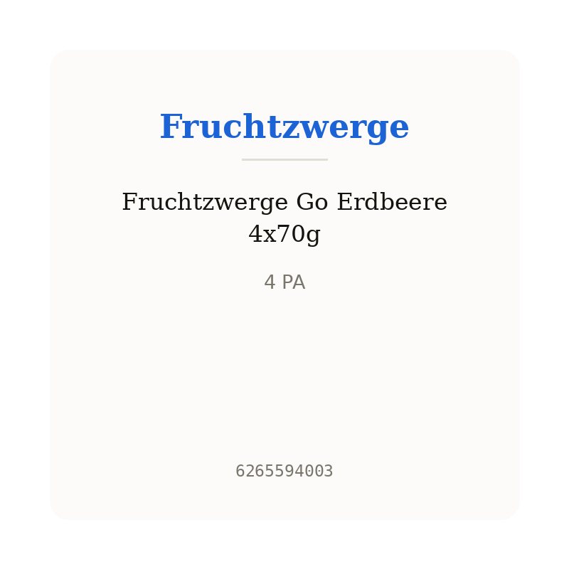Fruchtzwerge Go Erdbeere 4x70g