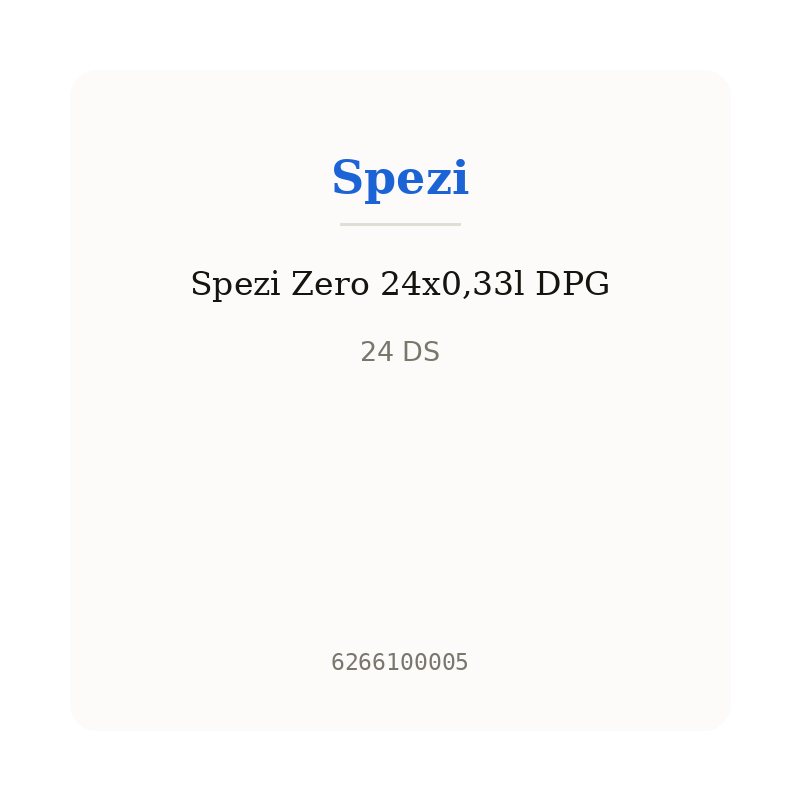Spezi Zero 24x0,33l DPG