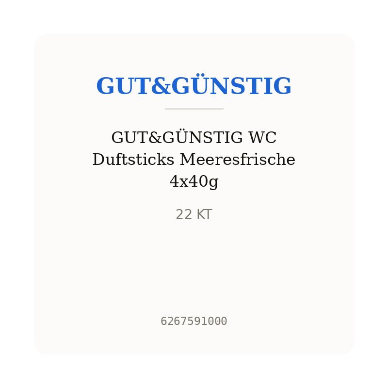 GUT&GÜNSTIG WC Duftsticks Meeresfrische 4x40g
