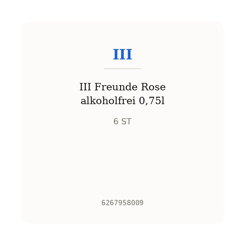 III Freunde Rose alkoholfrei 0,75l