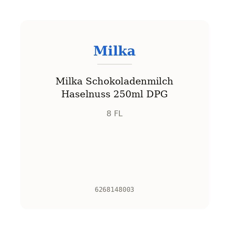 Milka Schokoladenmilch Haselnuss 250ml DPG