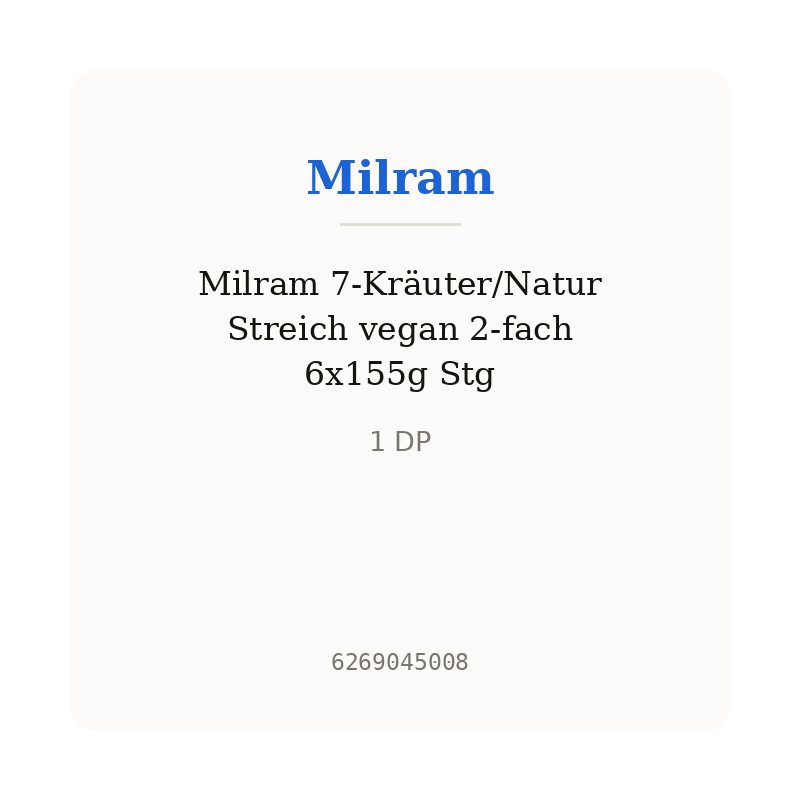 Milram 7-Kräuter/Natur Streich vegan 2-fach 6x155g Stg