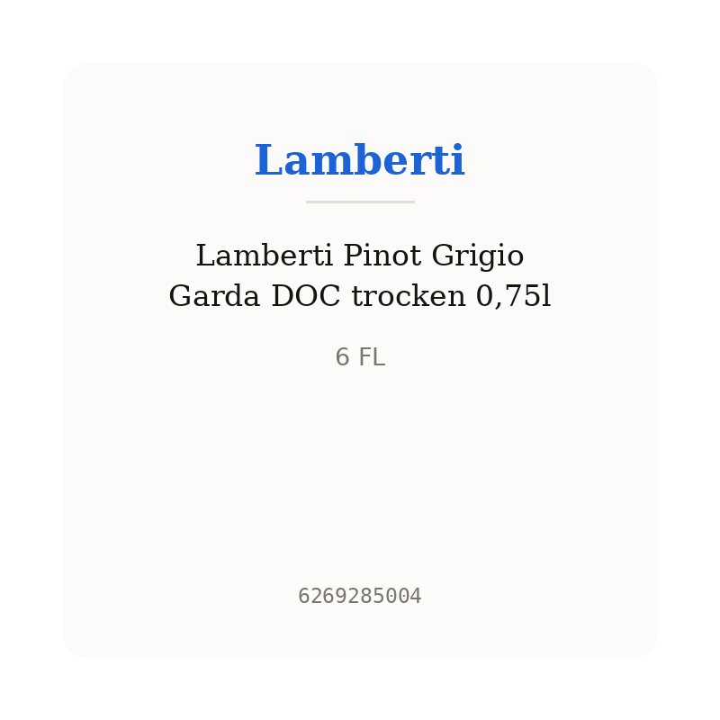 Lamberti Pinot Grigio Garda DOC trocken 0,75l