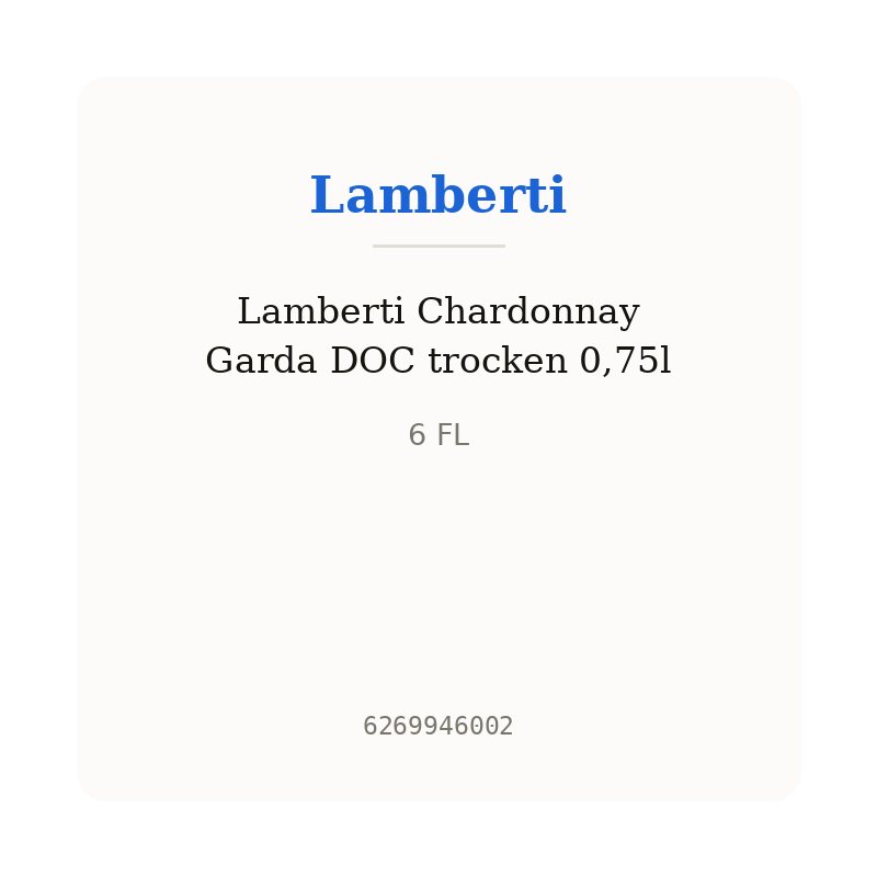 Lamberti Chardonnay Garda DOC trocken 0,75l