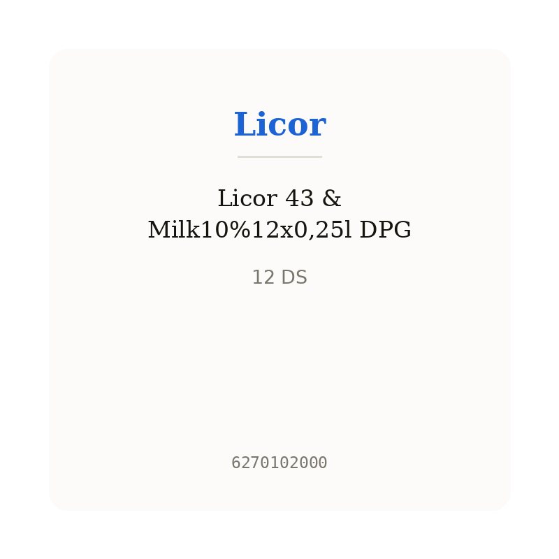 Licor 43 & Milk10%12x0,25l DPG
