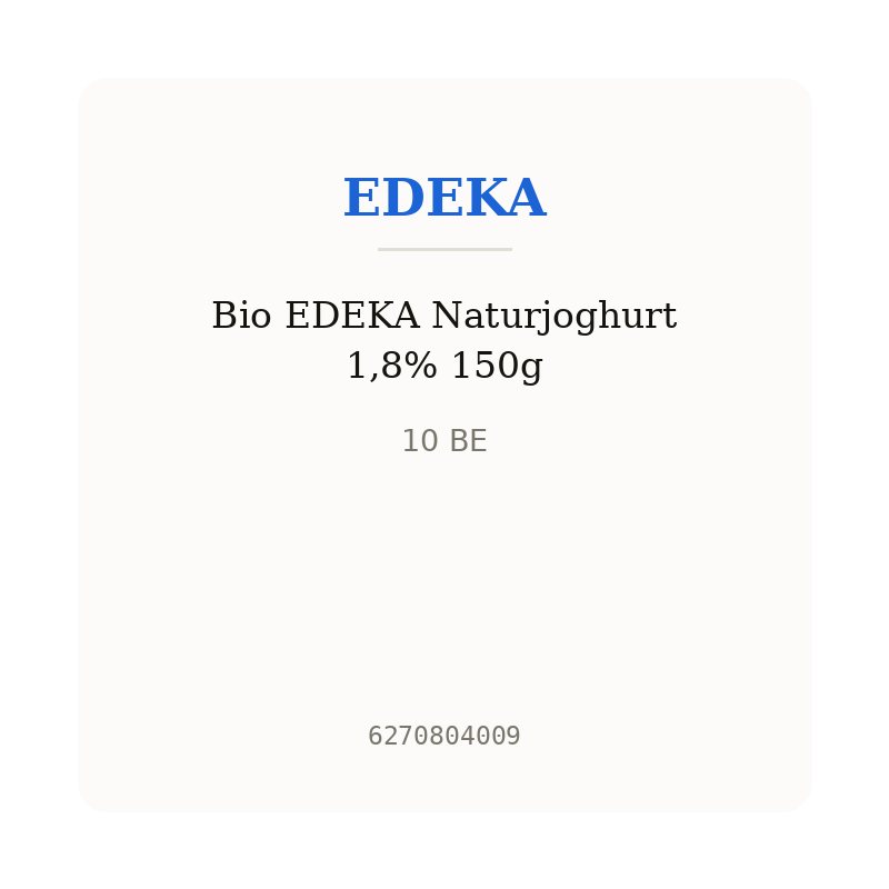 Bio EDEKA Naturjoghurt 1,8% 150g