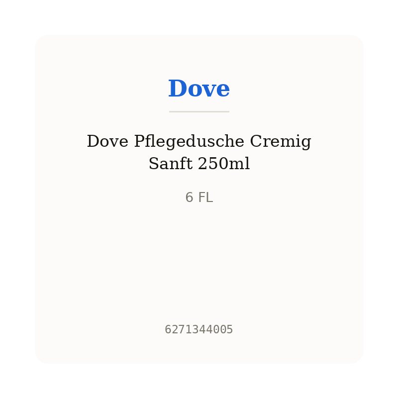 Dove Pflegedusche Cremig Sanft 250ml