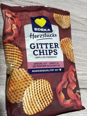 EDEKA Herzstücke Gitterchips Grilled Paprika 125g