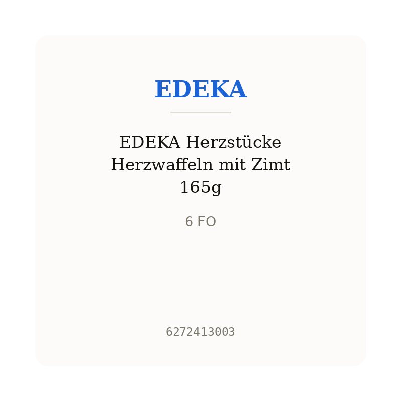 EDEKA Herzstücke Herzwaffeln mit Zimt 165g