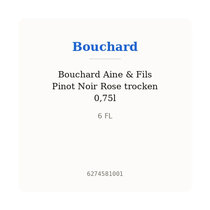 Bouchard Aine & Fils Pinot Noir Rose trocken 0,75l