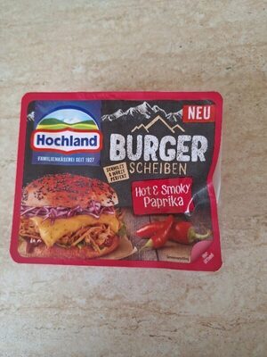 Hochland Burger Scheiben Hot&Smoky Paprika 47% Vollfettstufe 150g