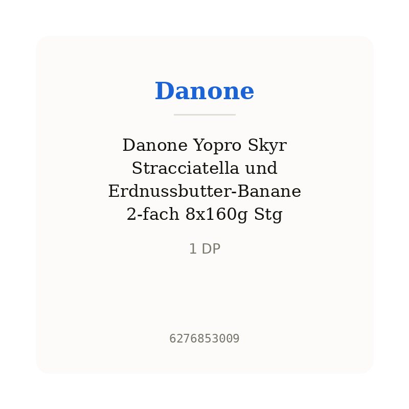 Danone Yopro Skyr Stracciatella und Erdnussbutter-Banane 2-fach 8x160g Stg