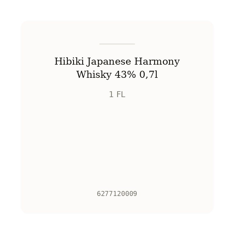 Hibiki Japanese Harmony Whisky 43% 0,7l