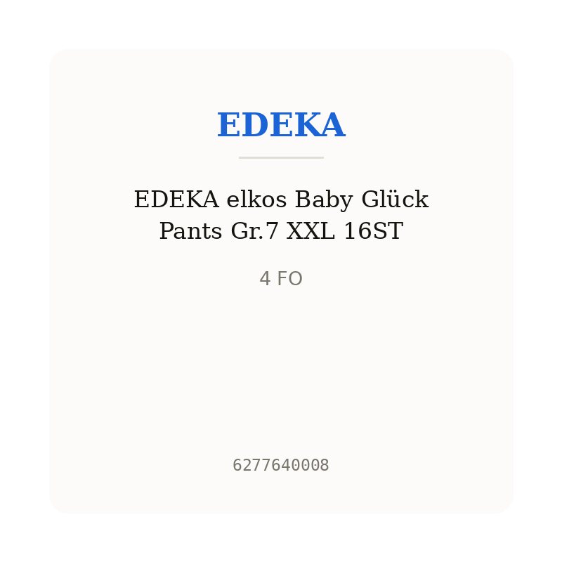EDEKA elkos Baby Glück Pants Gr.7 XXL 16ST