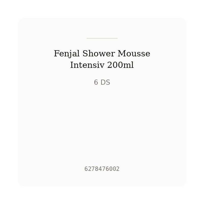 Fenjal Shower Mousse Intensiv 200ml