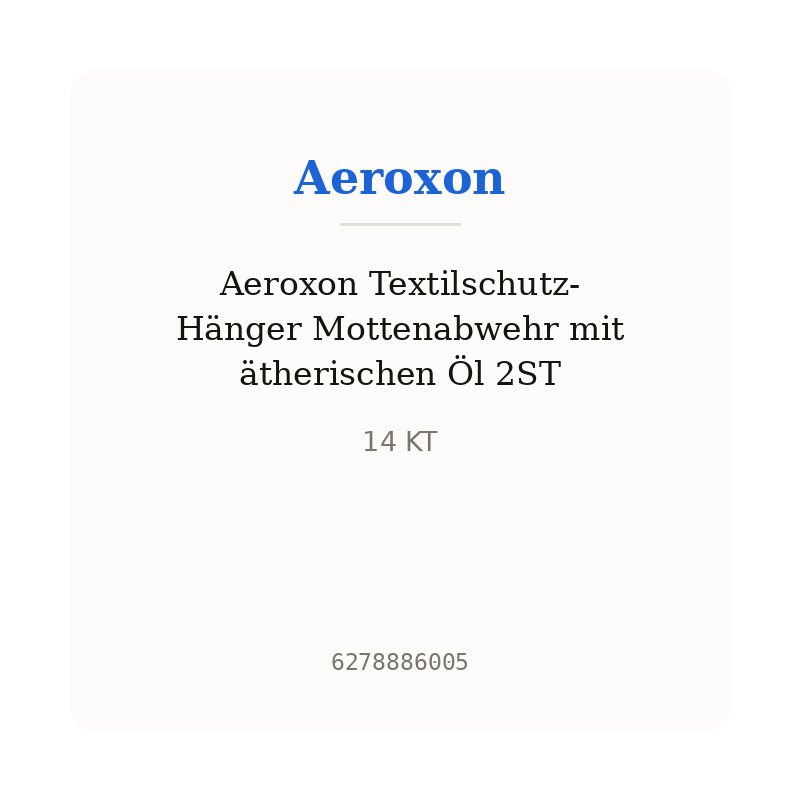 Aeroxon Textilschutz-Hänger Mottenabwehr mit ätherischen Öl 2ST