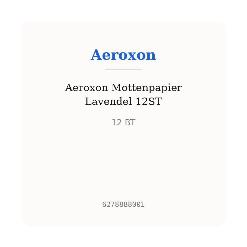 Aeroxon Mottenpapier Lavendel 12ST