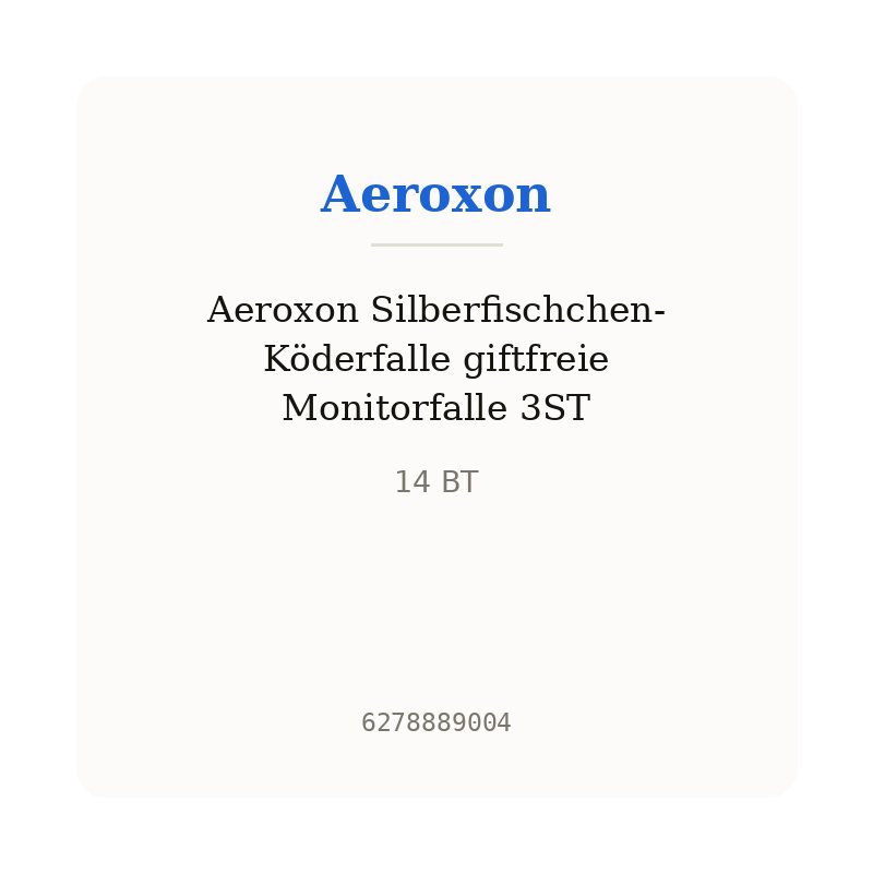 Aeroxon Silberfischchen-Köderfalle giftfreie Monitorfalle 3ST
