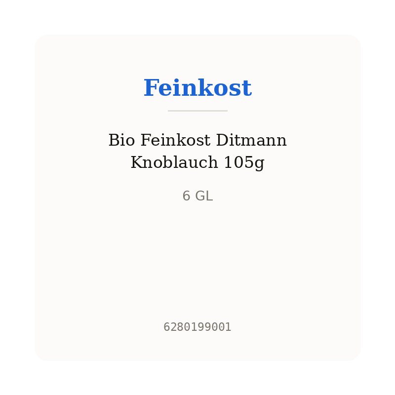 Bio Feinkost Ditmann Knoblauch 105g