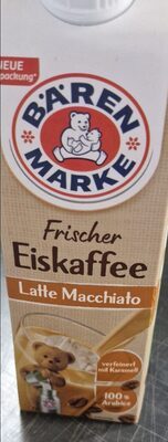 Bärenmarke Frischer Eiskaffee Latte Macchiato verfeinert mit Karamell 1,8% 1l