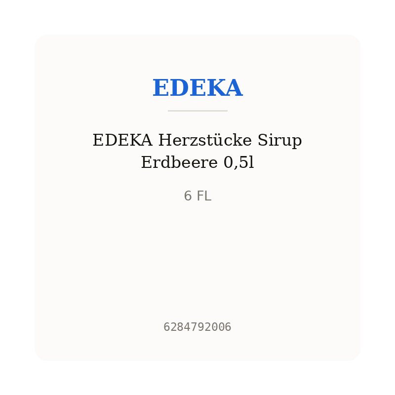 EDEKA Herzstücke Sirup Erdbeere 0,5l