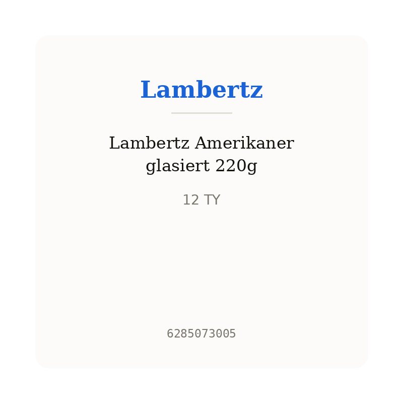 Lambertz Amerikaner glasiert 220g