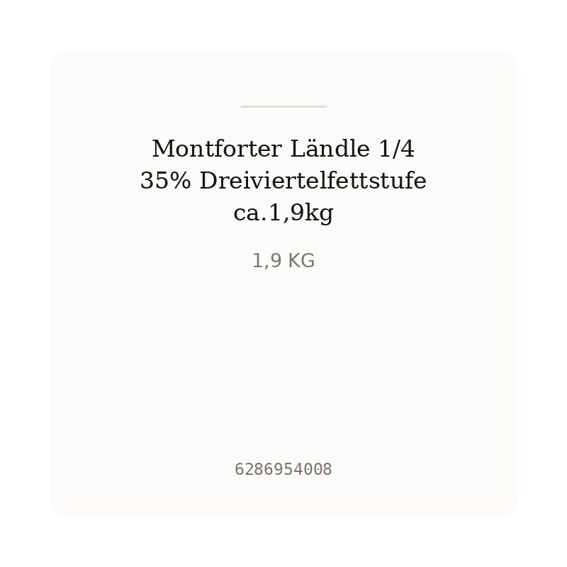 Montforter Ländle 1/4 35% Dreiviertelfettstufe ca.1,9kg