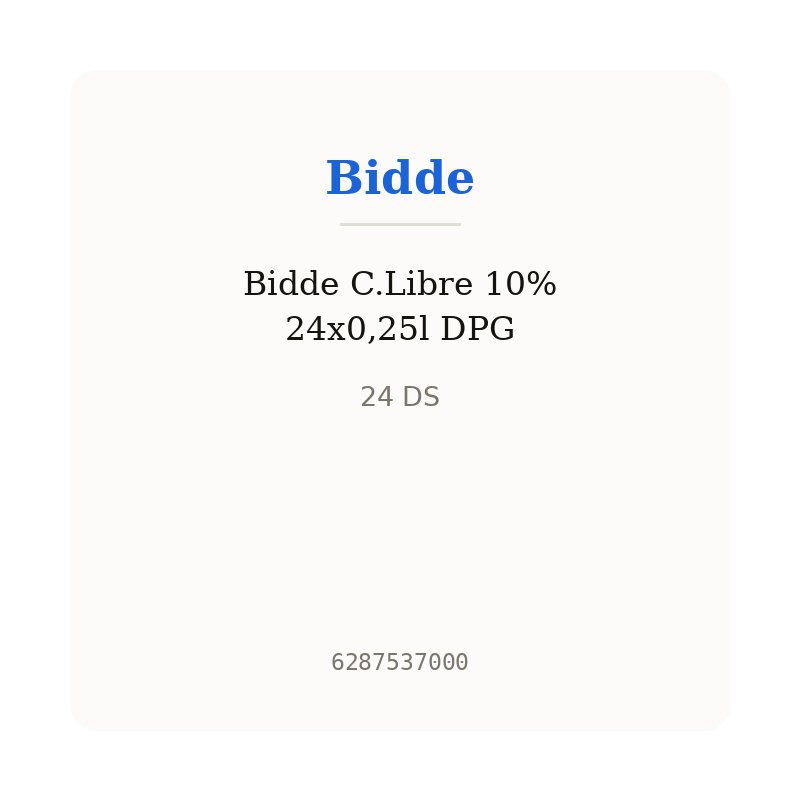 Bidde C.Libre 10% 24x0,25l DPG