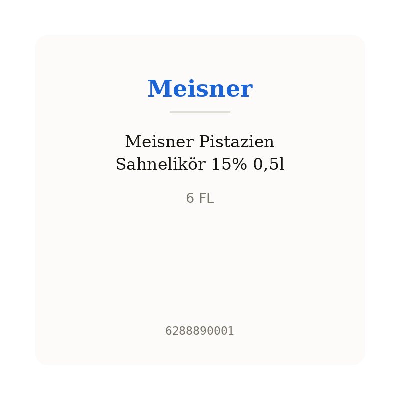 Meisner Pistazien Sahnelikör 15% 0,5l