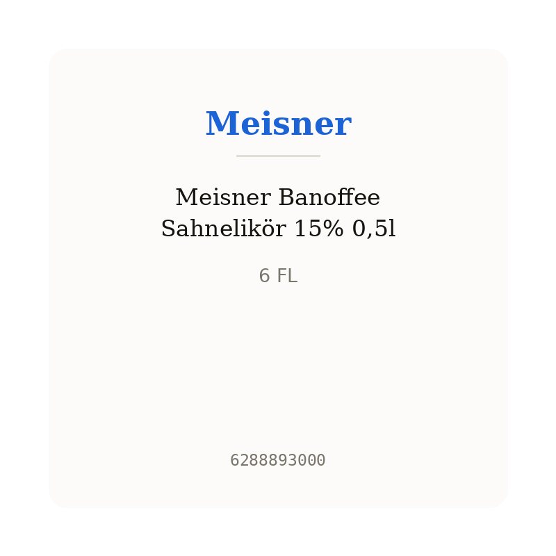 Meisner Banoffee Sahnelikör 15% 0,5l