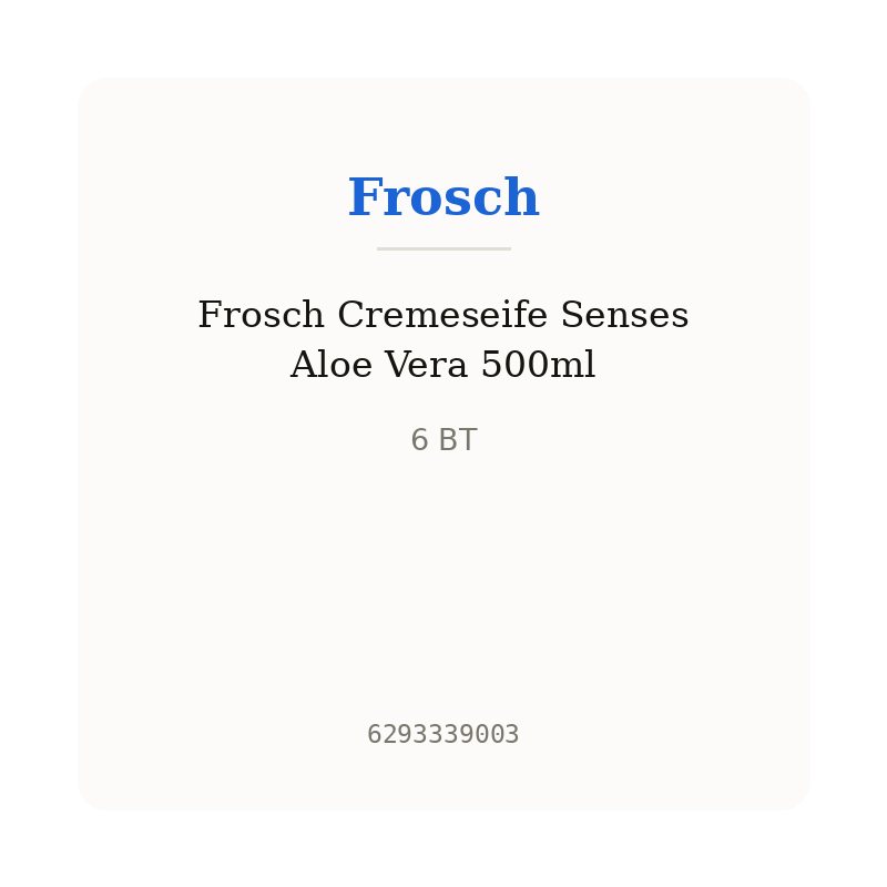 Frosch Cremeseife Senses Aloe Vera 500ml