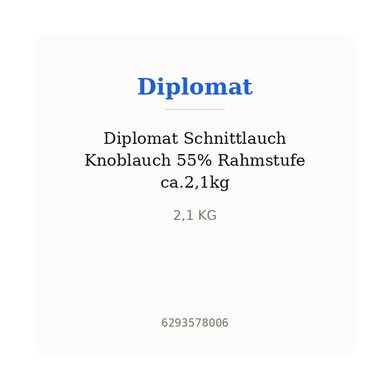 Diplomat Schnittlauch Knoblauch 55% Rahmstufe ca.2,1kg