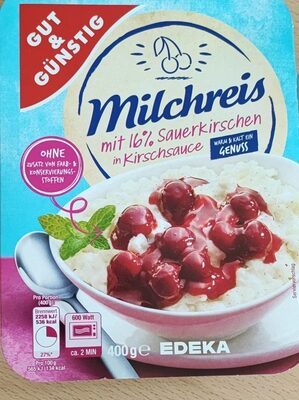 GUT&GÜNSTIG Milchreis mit Kirschen in fruchtiger Sauce 400g