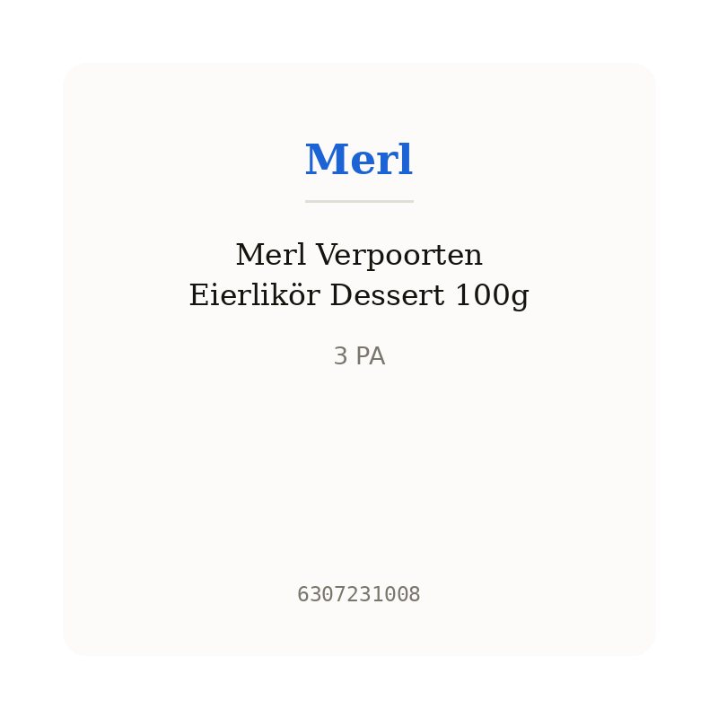 Merl Verpoorten Eierlikör Dessert 100g
