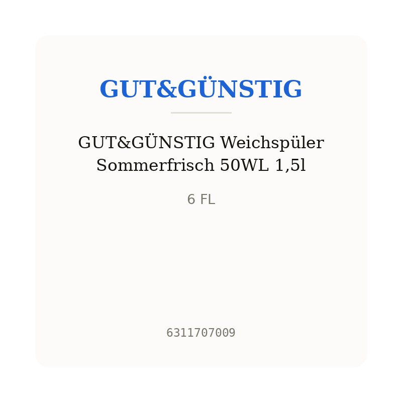 GUT&GÜNSTIG Weichspüler Sommerfrisch 50WL 1,5l