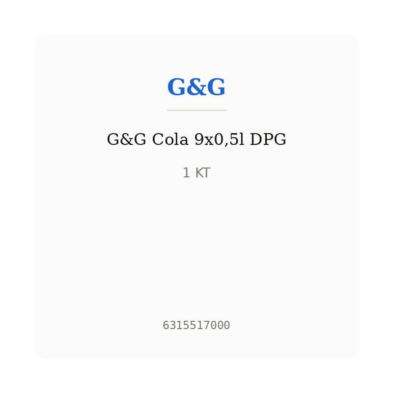 G&G Cola 9x0,5l DPG